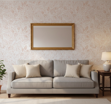 Living room wallpaper delicate rose patterns - TenStickers