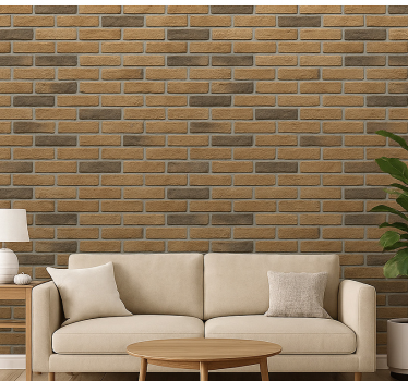 Living room wallpaper factory brick design - TenStickers