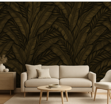 Living room wallpaper gold accent design - TenStickers