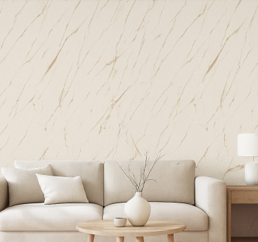 Living room wallpaper in white casual neutral pattern - TenStickers