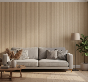 Living room wallpaper natural fiber look - TenStickers