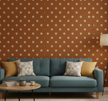 Living room wallpaper polka dot knitted design - TenStickers