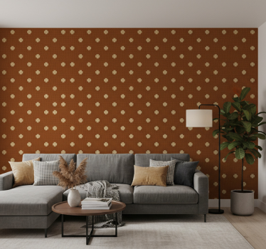 Living room wallpaper textured dot design - TenStickers