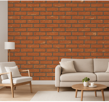 Living room wallpaper urban brick design - TenStickers