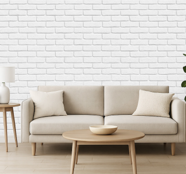 Living room wallpaper white stone texture - TenStickers