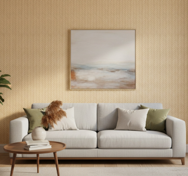 Living room wallpaper wicker weave design - TenStickers