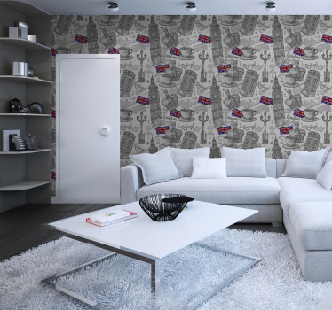 London elements  Vintage Wallpaper - TenStickers