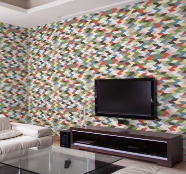 Modern geometric wallpaper - TenStickers