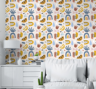 Modern Wallpaper summer drops - TenStickers