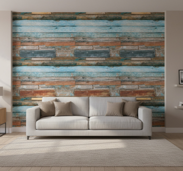 Living room wallpaper old opaque effect - TenStickers