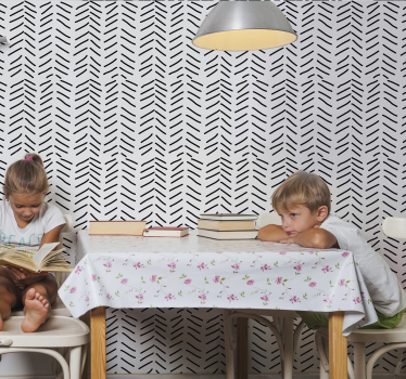 Painted Strips Striped Wallpaper - TenStickers