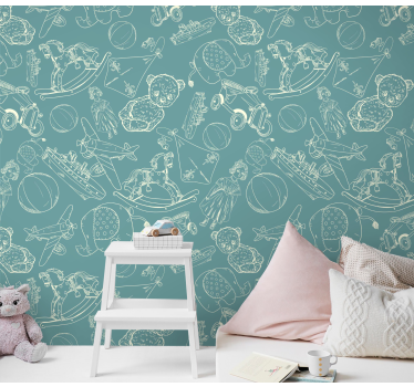 Playful Childhood Imagery kids wallpaper - TenStickers