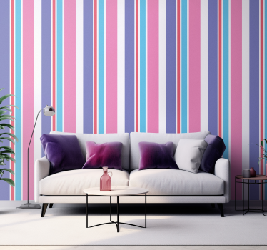 Purple and pink Vertical Wallpaper for wall - TenStickers