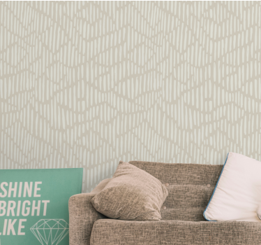 Scandinavian abstract beige Wallpaper for bedroom - TenStickers