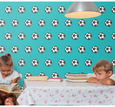 Soccer Ball Pattern kids wallpaper - TenStickers