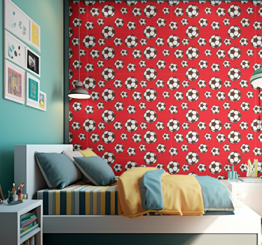 Soccer Pattern Play kids wallpaper - TenStickers