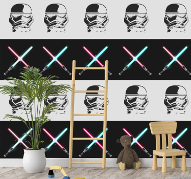Star Wars Border Pattern Kids Wallpaper - TenStickers