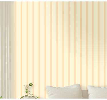 Thin beige vertical stripes striped wallpaper - TenStickers