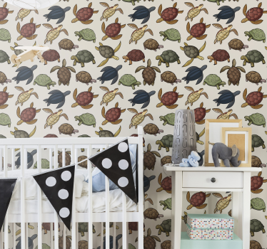 Variety of turtles Bedroom Wallpaper - TenStickers