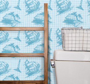 Westwind toile pattern design Classic Wallpaper patterns - TenStickers